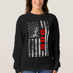 USA Amerikansk Flagga Hund Sport Patriotisk Hund T Shirt