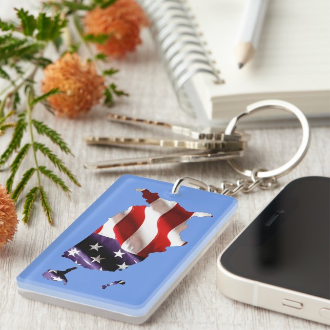 USA - amerikansk flagga inom Amerika (Högra Framsidan)