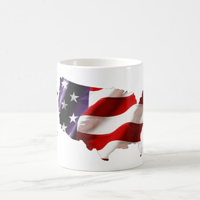 USA - Amerikansk flagga inom USA Kaffemugg (Center)