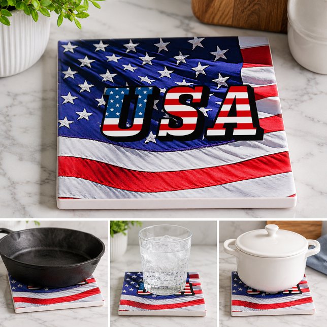 USA - Amerikansk flagga Kakelplatta (USA - American Flag Tile)
