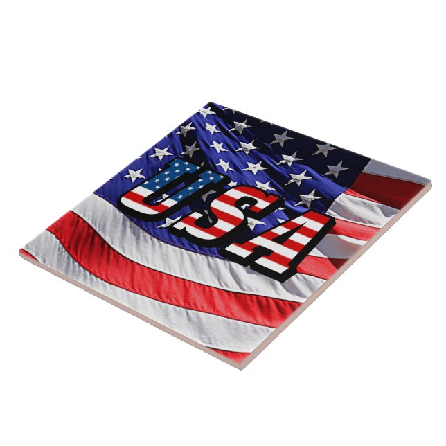 USA - Amerikansk flagga Kakelplatta (Sidan)