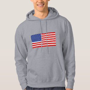 USA - Amerikansk flagga med rätt dimensioner Hoodie