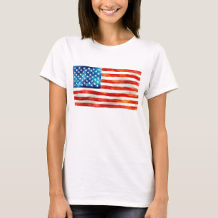 USA Amerikansk Flagga Patriot 4:e Juli Parad Värnp T Shirt
