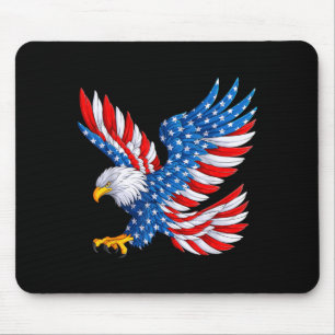 USA Amerikansk Flagga Patriotisk 4:e Juli Vitfiska Musmatta
