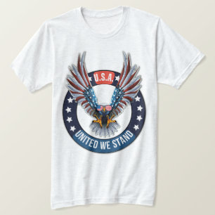 USA Amerikansk Vit Huvudad Örn Enade Vi Står T Shirt