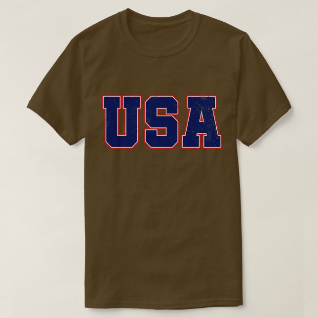 USA Amerikanska 1 T Shirt (Design framsida)