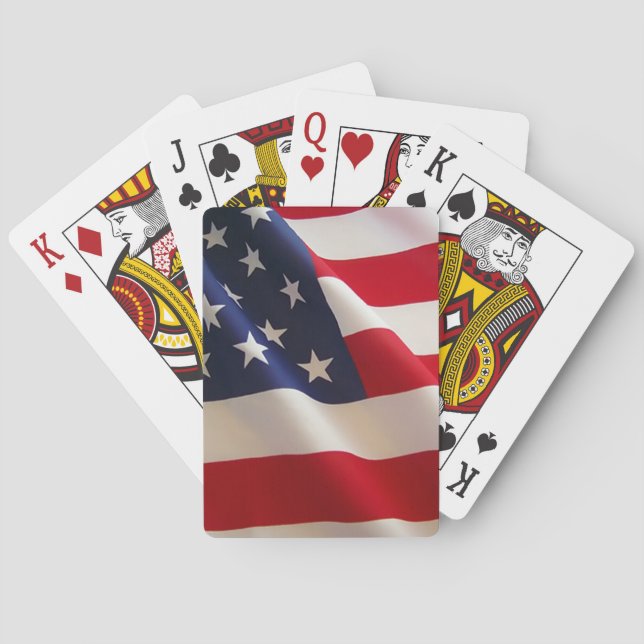 USA Amerikanska Flagga Casinokort (Baksidan)