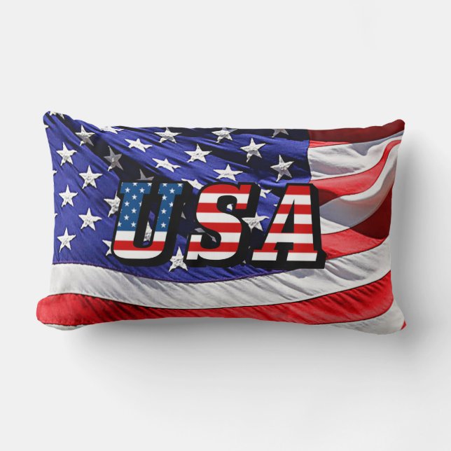USA - Amerikanska Flagga Dekorativ kudde (Framsida)
