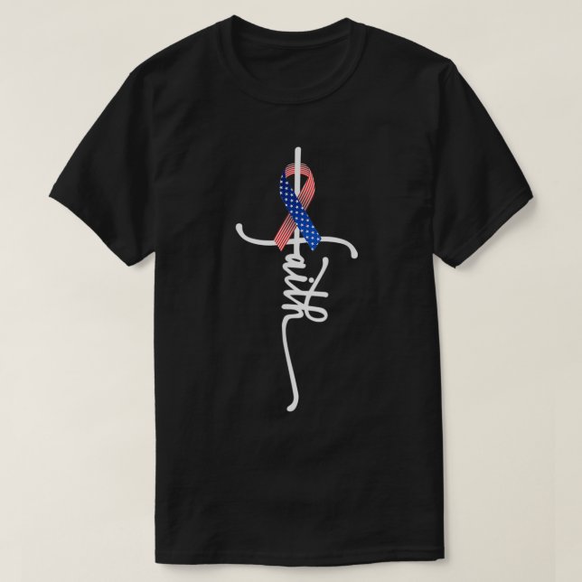 USA amerikanska Flagga Faith Kor United Stater US  T Shirt (Design framsida)