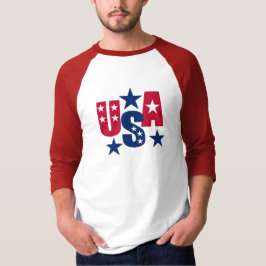 USA Amerikanska Flagga Färg T Shirt