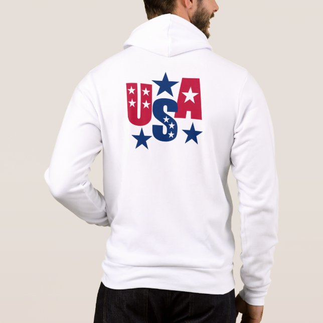 USA Amerikanska Flagga Färg T Shirt (Baksida)