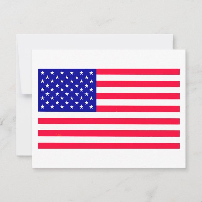 USA-amerikanska Flagga Flat Note Card Anteckningskort (Framsida)
