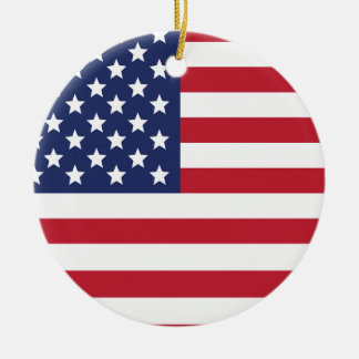 USA Amerikanska Flagga Julgransprydnad Keramik