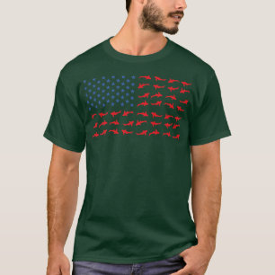 USA amerikanska Flagga Koi Fish Pond Carp Japan Ja T Shirt