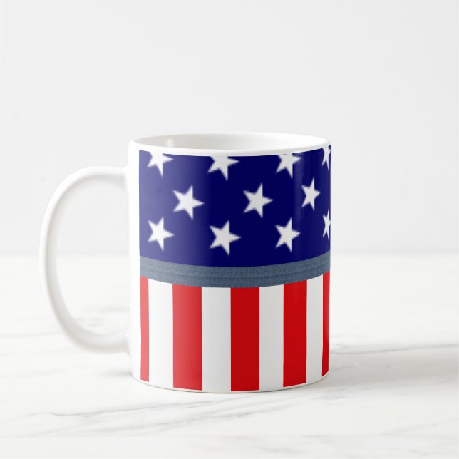 USA Amerikanska Flagga Mugg (Vänster)