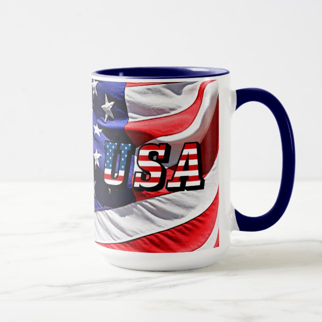 USA - Amerikanska Flagga Mugg (Höger)