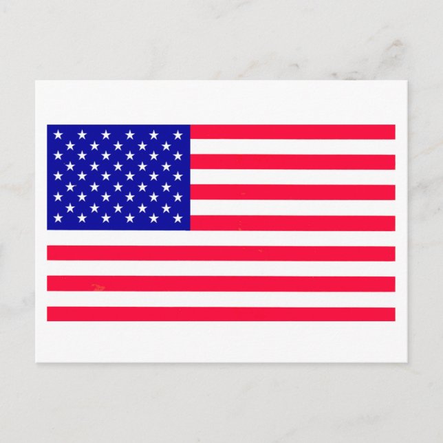 USA amerikanska Flagga Postkort Vykort (Framsida)