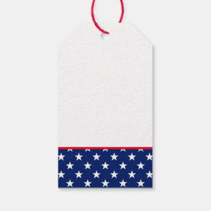 USA amerikanska Flagga Rött vitt blått Stars Rand Presentetikett