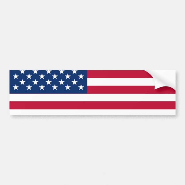 USA Amerikanska Flagga Stars och stripes Bildekal (Framsidan)