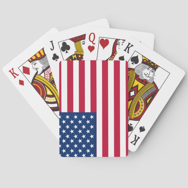USA Amerikanska Flagga Stars och stripes Casinokort (Baksidan)