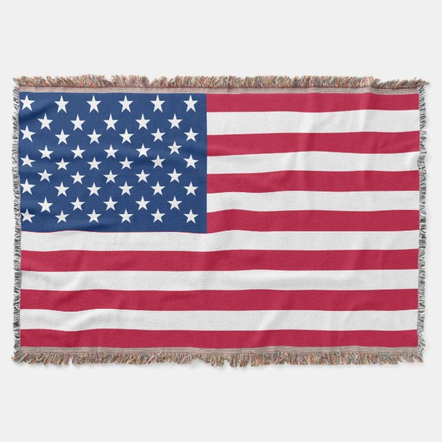 USA Amerikanska Flagga Stars och stripes Filt (Framsidan)