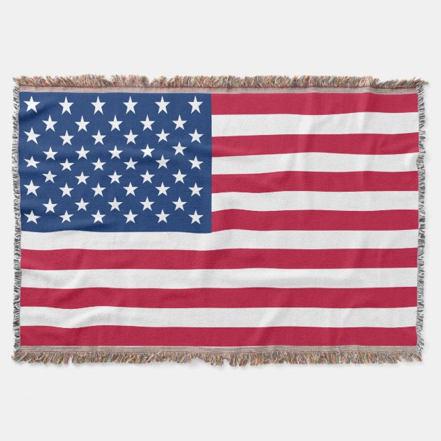 USA Amerikanska Flagga Stars och stripes Filt (Framsidan)