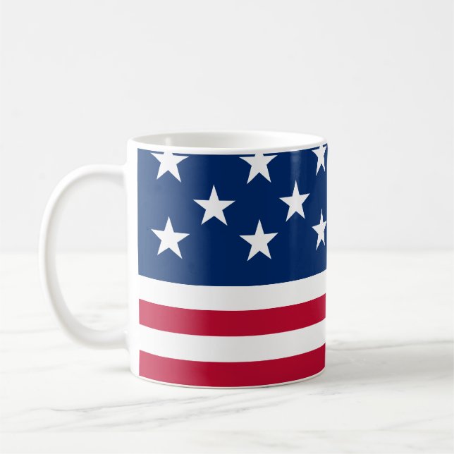 USA Amerikanska Flagga Stars och stripes Kaffemugg (Vänster)