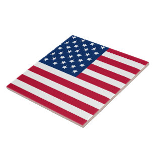 USA Amerikanska Flagga Stars och stripes Kakelplatta