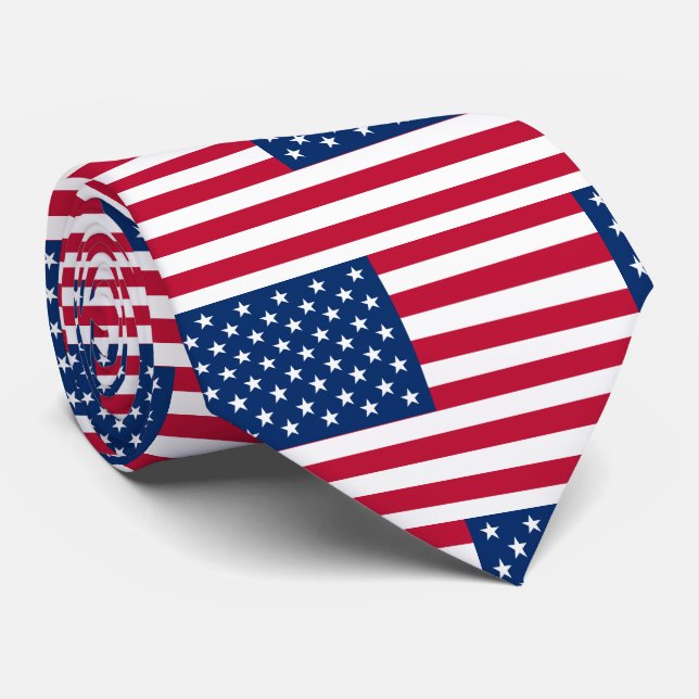 USA Amerikanska Flagga Stars och stripes Slips (Rullad)