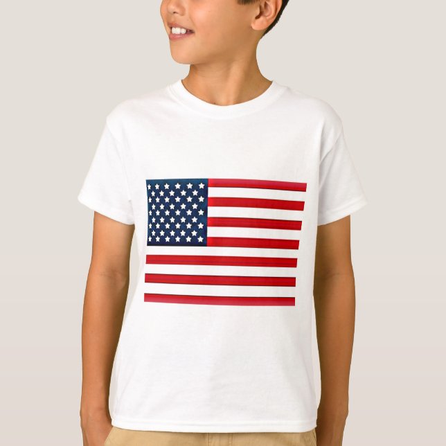 USA amerikanska Flagga T-shirt (Framsida)