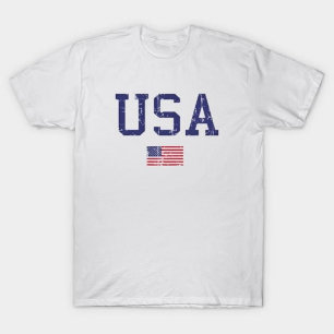 USA - Amerikanska Flagga T Shirt