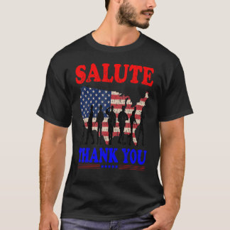 USA amerikanska Flagga Tack Veterans Proud Vete T Shirt