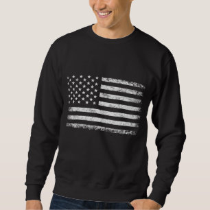 USA Amerikanska Flagga United Stater US Patriotic Lång Ärmad Tröja