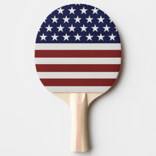 USA amerikanska flaggan 4th av den Juli Pingisracket