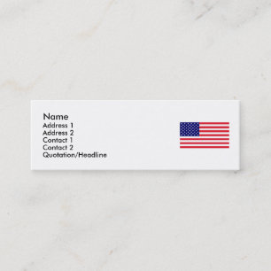 USA - amerikanska flaggan Mini Visitkort