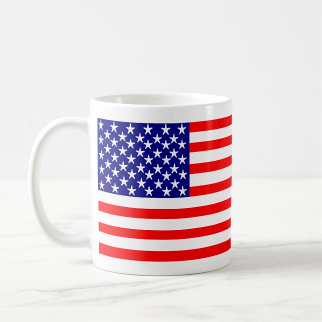 USA amerikanska flagganstars och stripes Kaffemugg (Vänster)