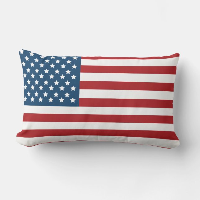 USA amerikanska flagganstars och stripes Lumbarkudde (Framsida)