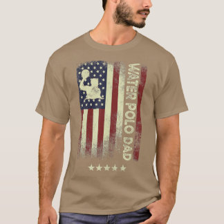 USA Amerikanska flagganWater Polo Pappa 1 T Shirt