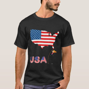 USA Amerikanska Karta 4:e juli-jumpsport Manar T Shirt