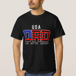 USA, amerikanska PAPPA Rött vitt blått Fars dag Bl T Shirt