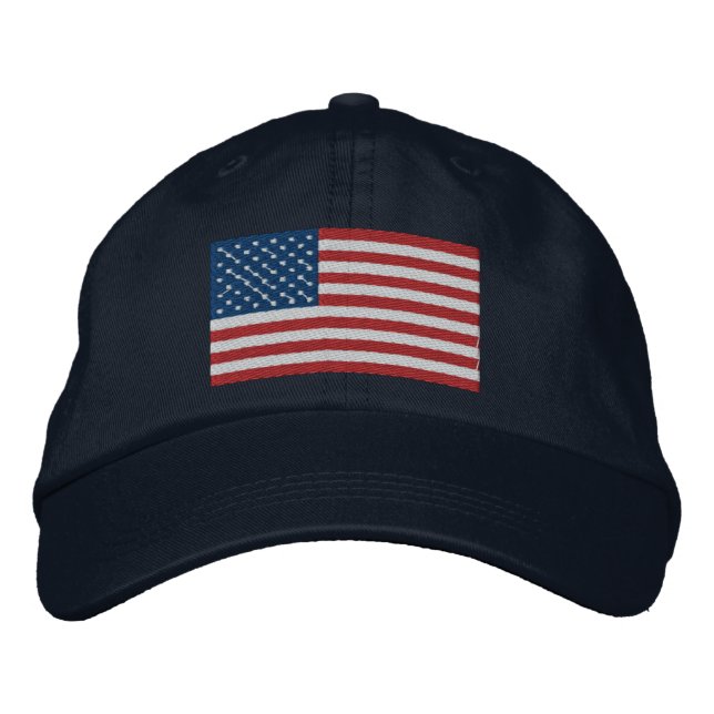 USA Amerikanska Patriotic Broderad Keps (Framsida)