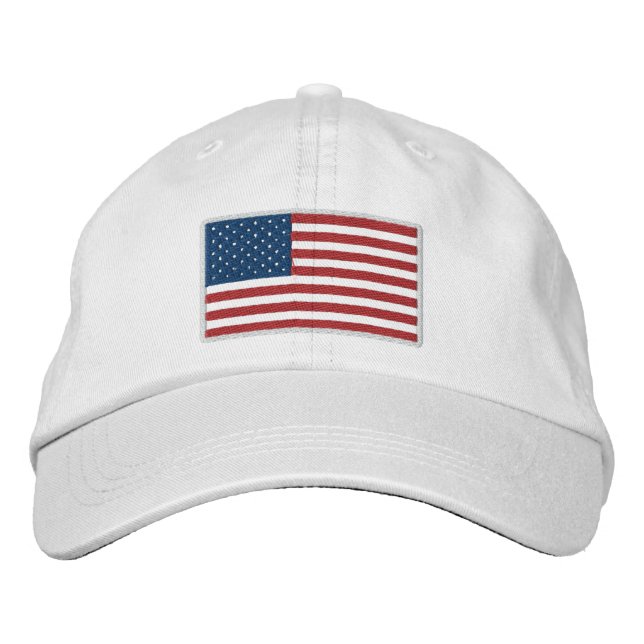 USA Amerikanska Patriotic Broderad Keps (Framsida)