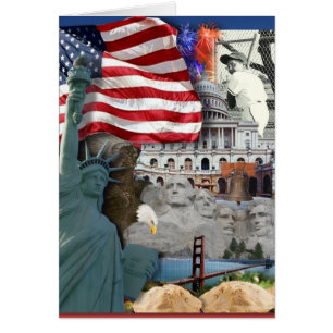 USA Amerikanska symboler Hälsningskort