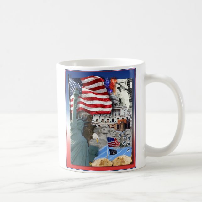 USA Amerikanska symboler Kaffemugg (Höger)