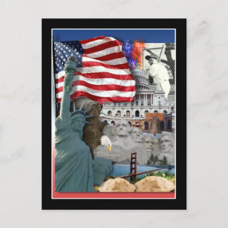 USA Amerikanska symboler Vykort