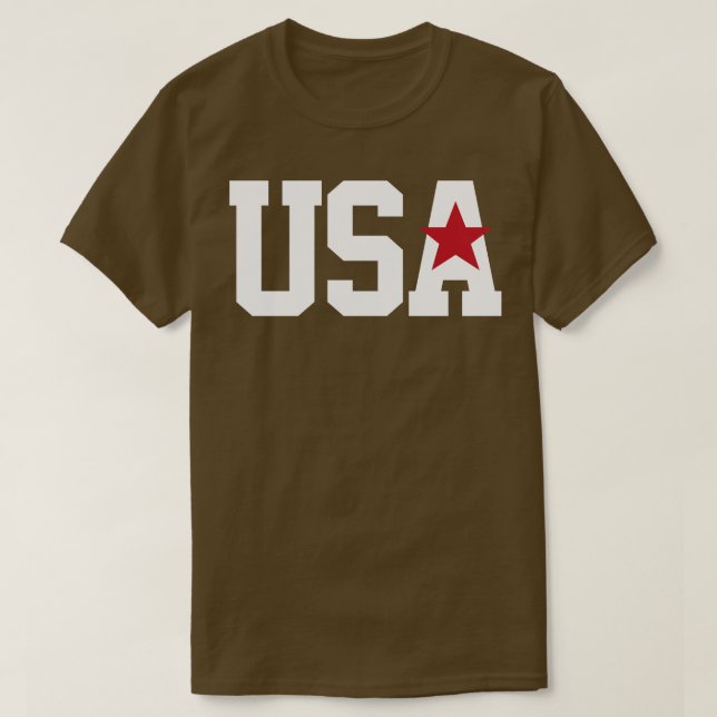 USA Amerikanska USA T Shirt (Design framsida)