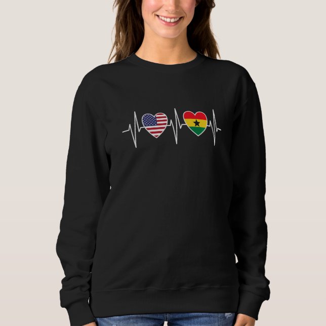 USA And Ghana Ghanaian Flag Flags Premium T Shirt (Framsida)