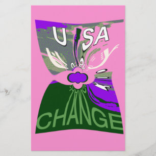 USA Ändra Art Skriv ut Brevpapper