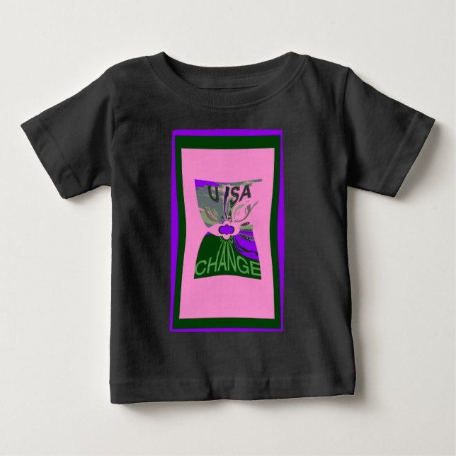 USA Ändra Art Skriv ut T-shirt (Framsida)