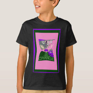 USA Ändra Art Skriv ut T-shirt